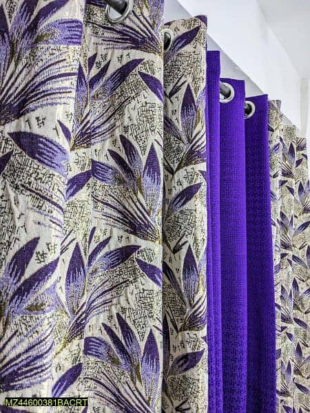 3 pcs Velvet Jacquard printed curtains 0