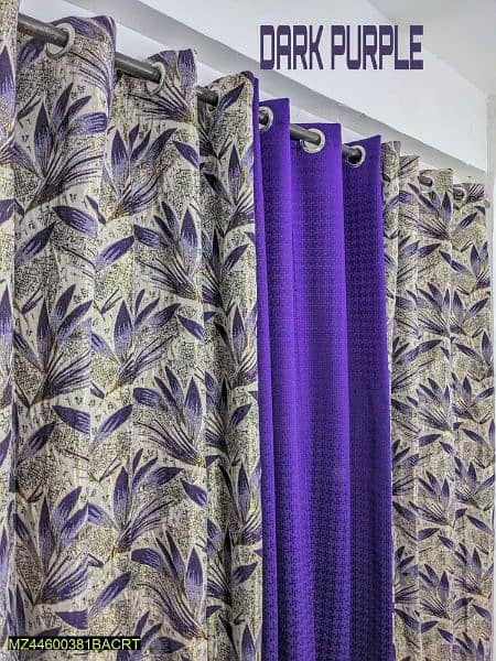 3 pcs Velvet Jacquard printed curtains 1
