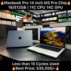 Macbook Pro 14 inch M3 Pro Chip 18/512GB just box open 0