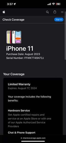 IPHONE 11 64GB JV UNDER 4 MONTH OFFICIAL WARRANTY WATERPACK 10/10 8