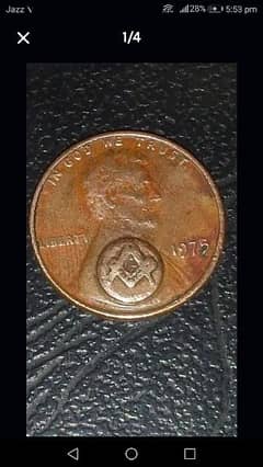 counter mark coine one cent