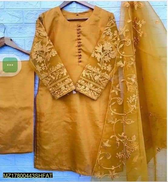stitched Catan Silk embroidered suit 3