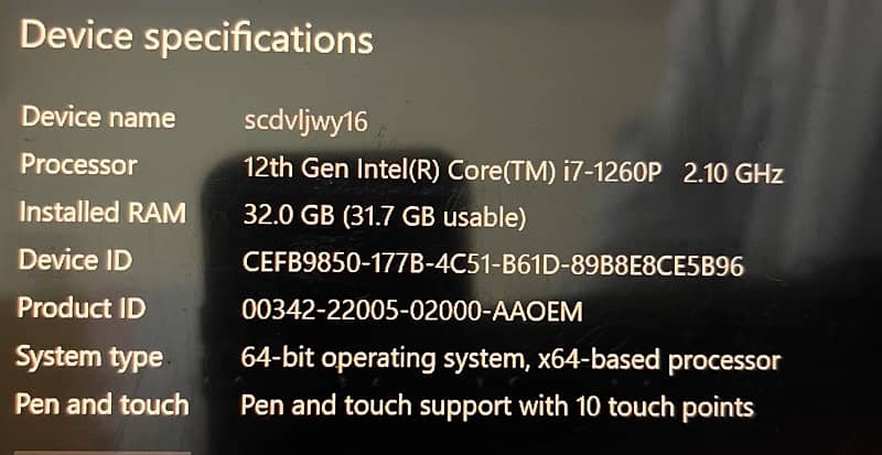 HP ENVY 360 i7 12th gen 32GB/1TB 5