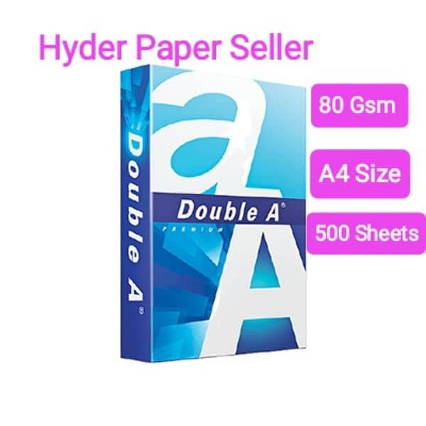 Double a paper Ream 80 Gsm A4 Size(500 Sheets) 0