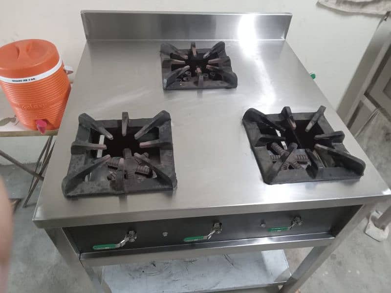 3 Burners Stove & Washing Table stainless steel 5