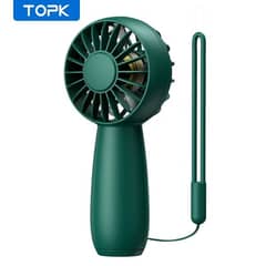 TOPK Mini Portable fan 1800mah,USB Electric Fan 3 Speeds rechargeab