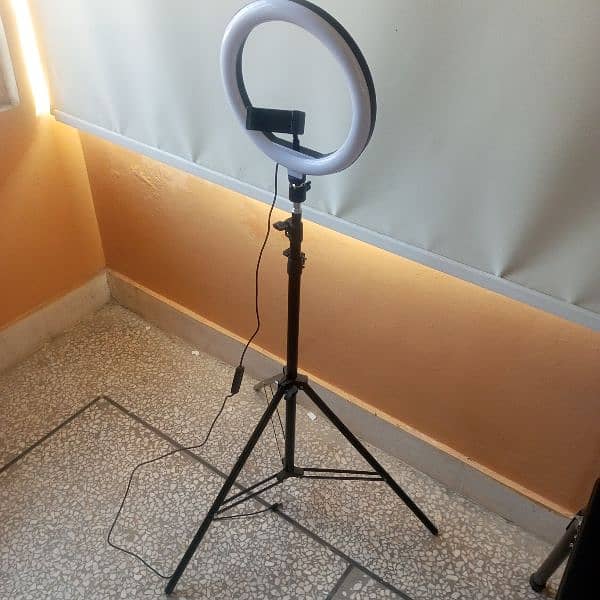 For mobile & camera 7 feet length tripod with ring light new condition 2