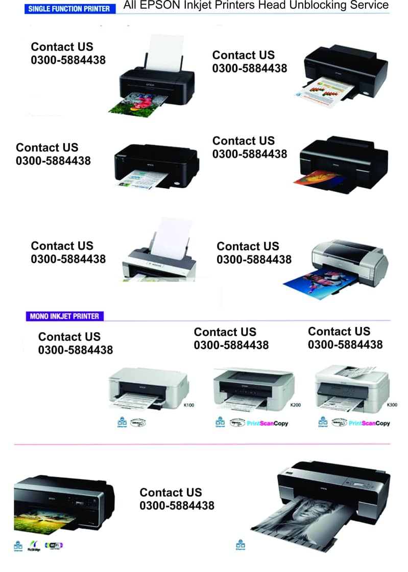 EPSON Printers Head Unblocking, Inkjet Printer Repairing. 17