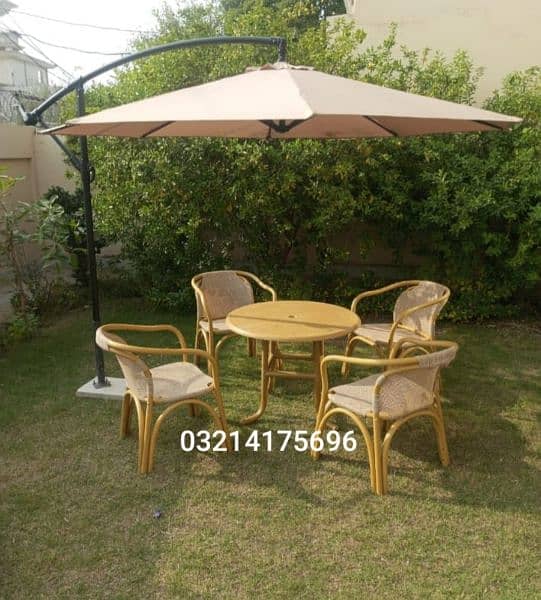 OUTDOOR GARDEN RATTAN UPVC FURNITURE SOFA SET CHAIRS TABLE UMBRELLA 18