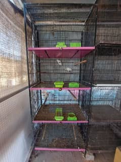 Tower cage and separate 4 cages available. 0