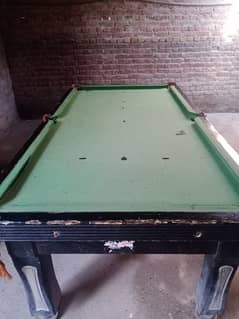 Snooker / billiard table 4×8 with Snoker stick , ball set , rest