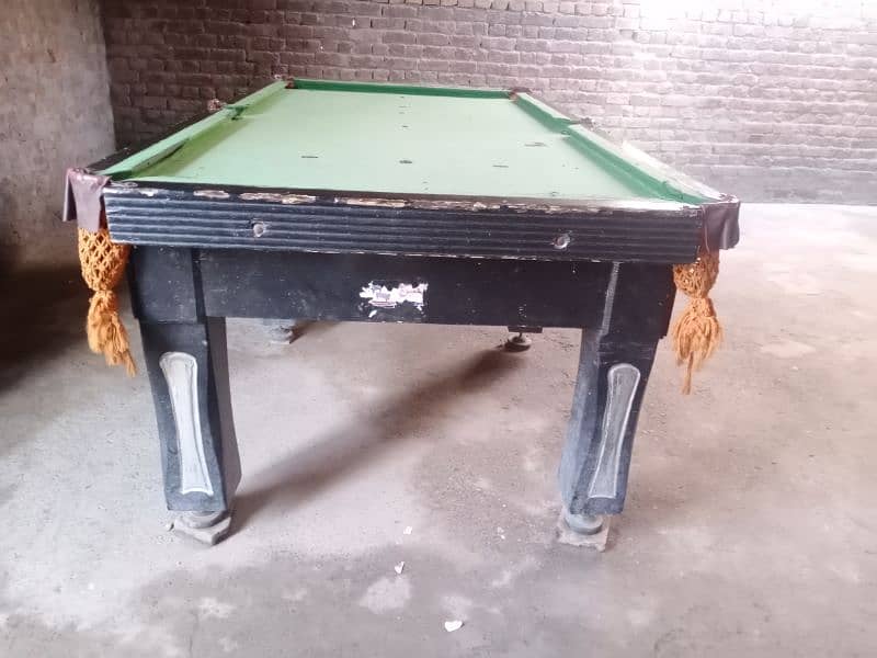 Snooker / billiard table 4×8 with Snoker stick , ball set , rest 2