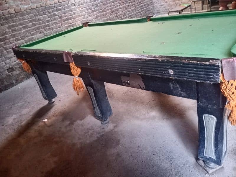 Snooker / billiard table 4×8 with Snoker stick , ball set , rest 3