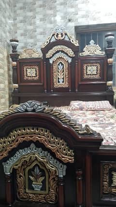 king size  bed in sheesham wood