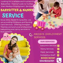 Trained & educated Babysitters Nanny | maid Nurse Childcare Cook chef