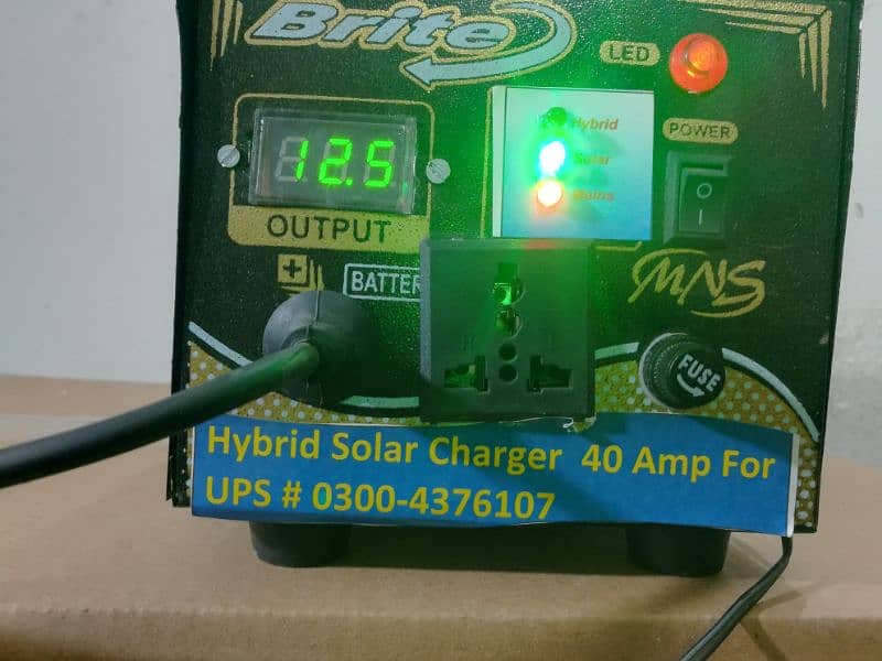 Hybrid Solar Charger 40 Ampere for UPS 1