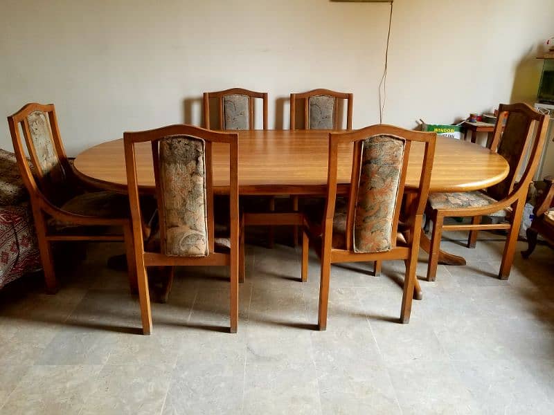 Stylish 8*3 feet Dining Table. Franco Extendable 6 Seater 0