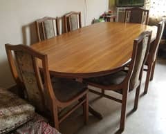 Stylish 8*3 feet Dining Table. Franco Extendable 6 Seater