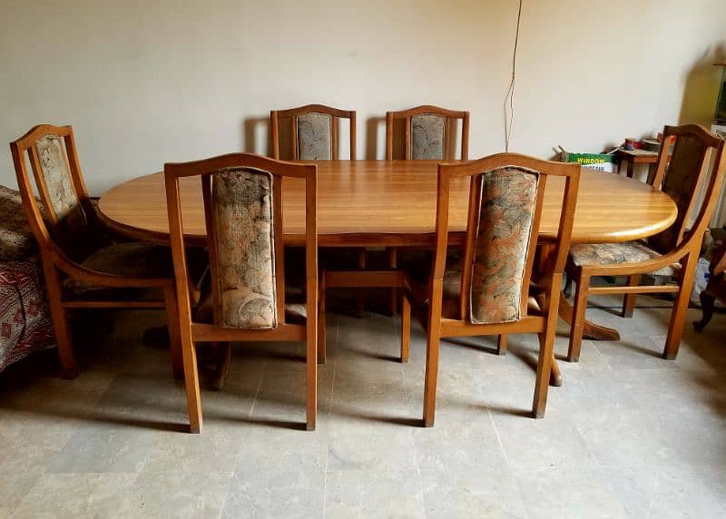 Stylish 8*3 feet Dining Table. Franco Extendable 6 Seater 0