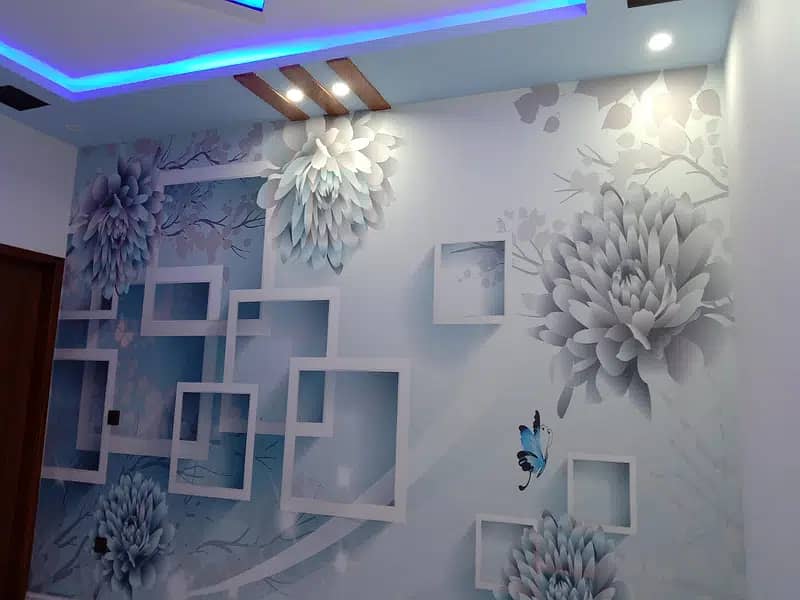 3D wallpaper, wall flex Sheet, pvc wallpaper , wallpaper 12