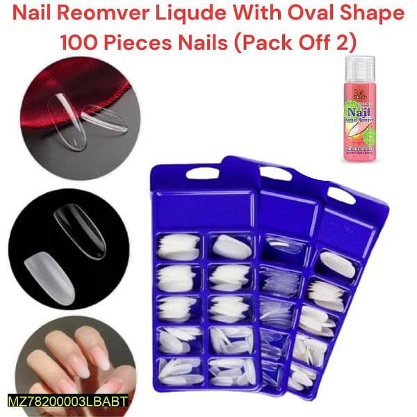 imported 100 PCs of nails | and imported liquid nails polish remover 1
