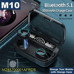 New M10 Wireless Erabuds black free delivery for all pakistan