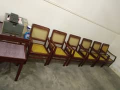 6 wooden chairs  made of solid Black Sheesham 0
