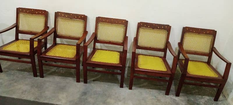 6 wooden chairs  made of solid Black Sheesham 2