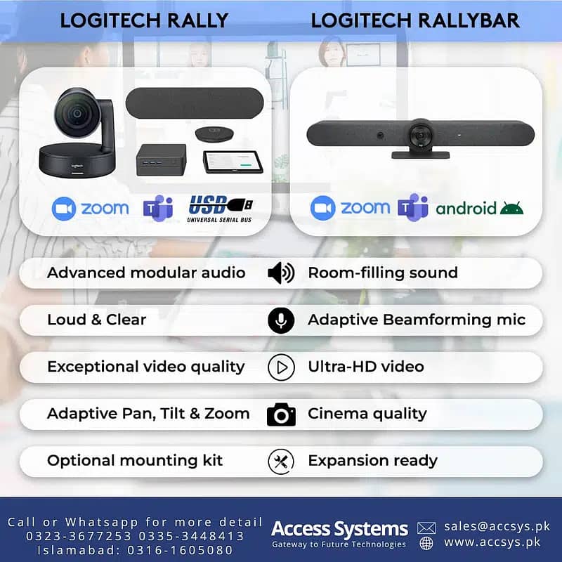 Video conferencing Logitech Meetup Poly Studio USB Video Premium Bar 5