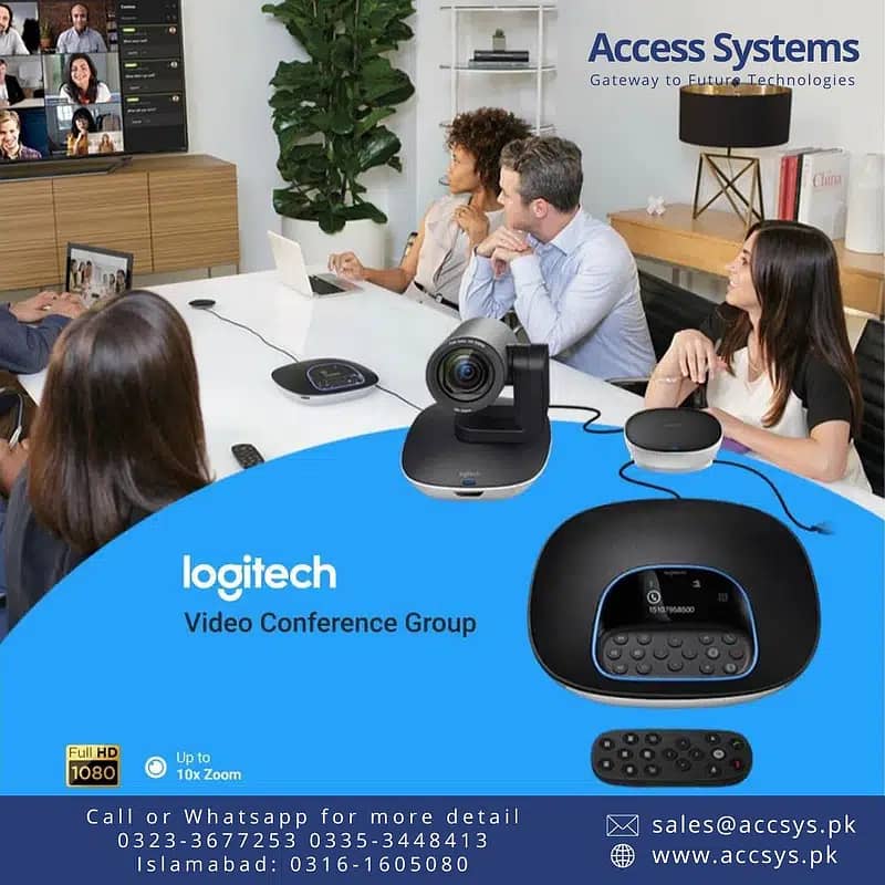 All in one USB video Bar Audio Video conferencing Logitech Meetup 4K 6