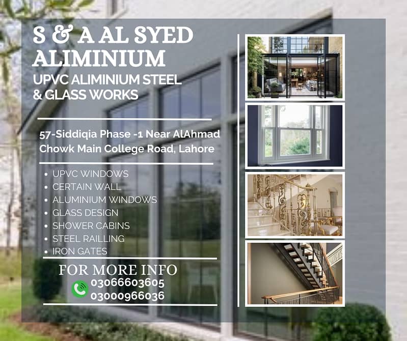 Aluminium & U-Pvc window/Shower cabin/railing/Acrylic sheet/Led mirror 2