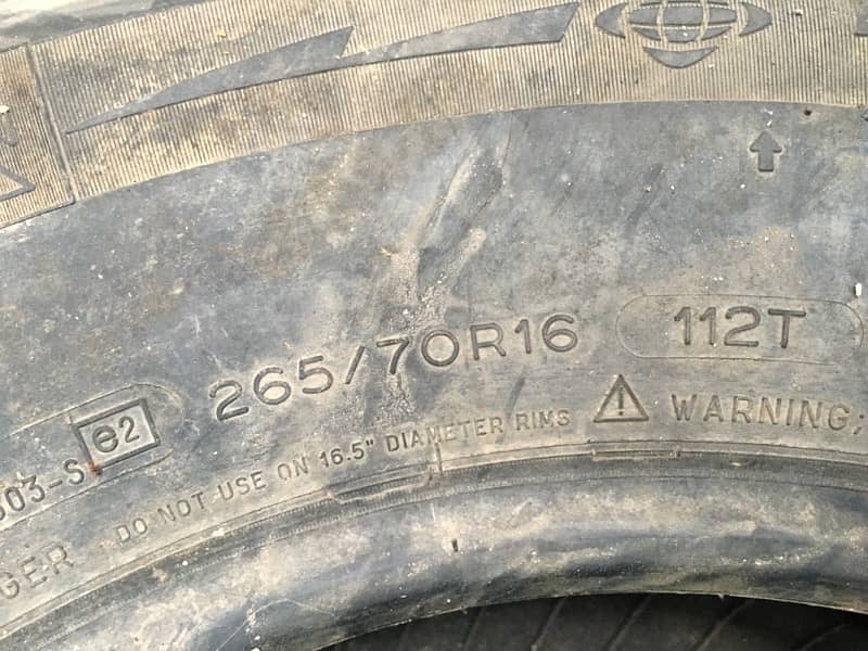 4X4 used tyres 2 X set 16 size Dunlop & Michelin 2