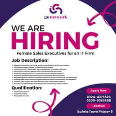 We're Hiring Female Sales Staff for an IT Firm