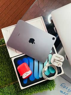 iPad Mini 6 With Complete Box + Charger + AirPods