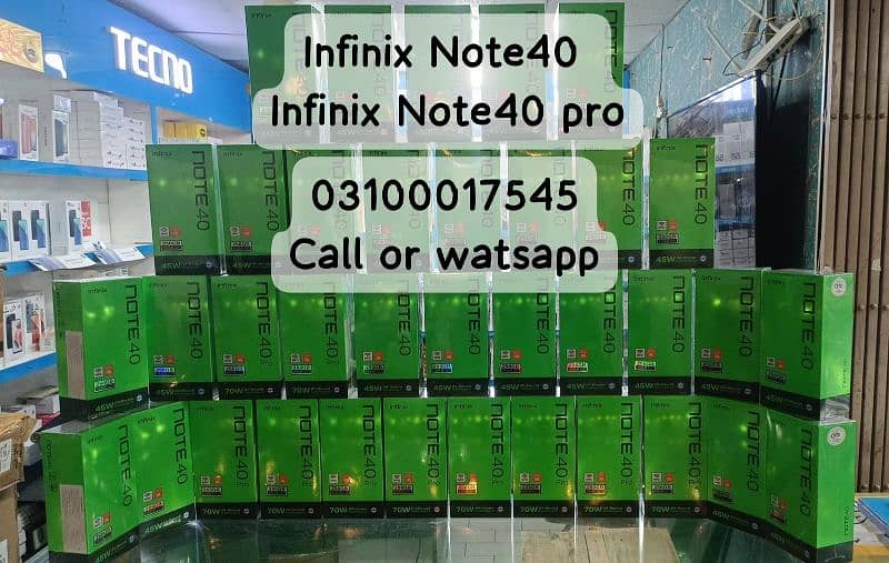 Infinix Note40 & Infinix Note40 pro available COD available in khi 0