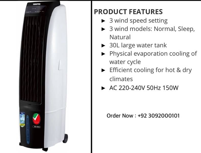 Dubai Chiller Portable Cooler original Geepas Brand Stock 8