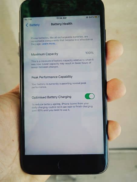iPhone 7 Plus non PTA jet black 3/128 battery 100% 3