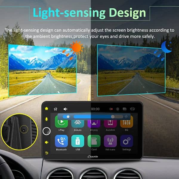carpuride apple android 7inch touch screen car lcd 5