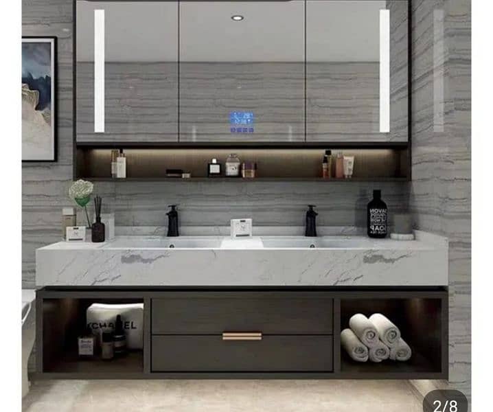 Vanity/Basin/Commode/LED/Shower set/Bathroom accessories/Porta 2
