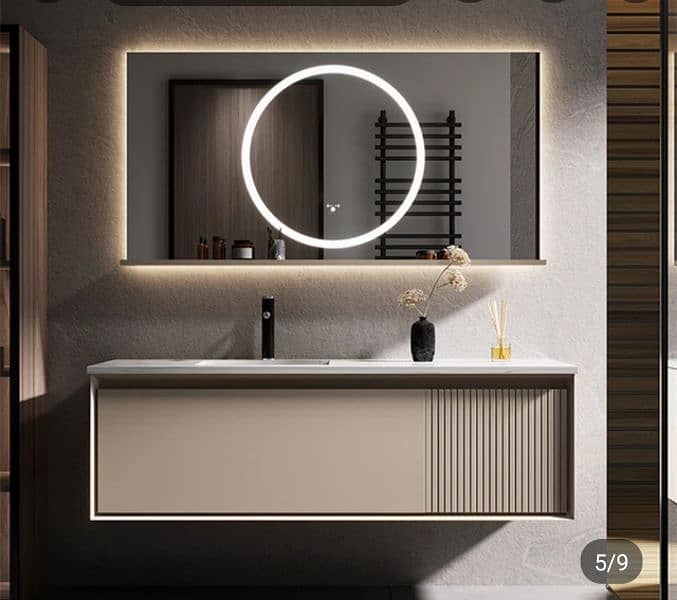 Vanity/Basin/Commode/LED/Shower set/Bathroom accessories/Porta 3