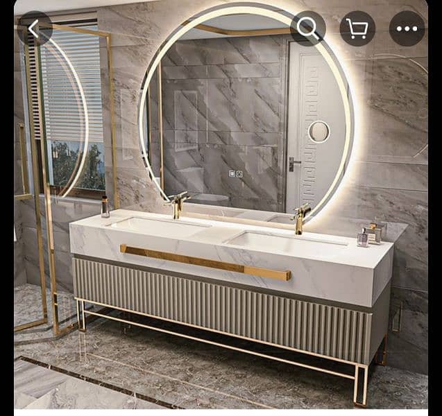 Vanity/Basin/Commode/LED/Shower set/Bathroom accessories/Porta 6