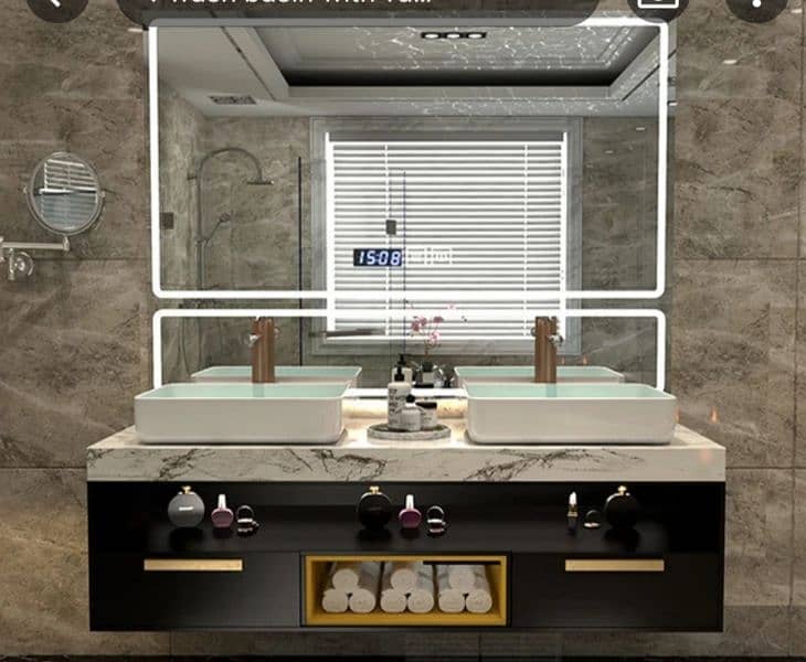 designer Corian PVC Vanities and led mirrors for sale 10