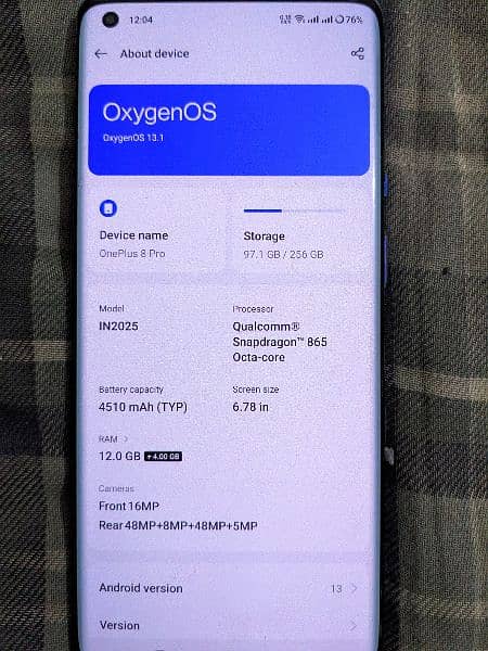 oneplus 8pro 12gb 256gb 0