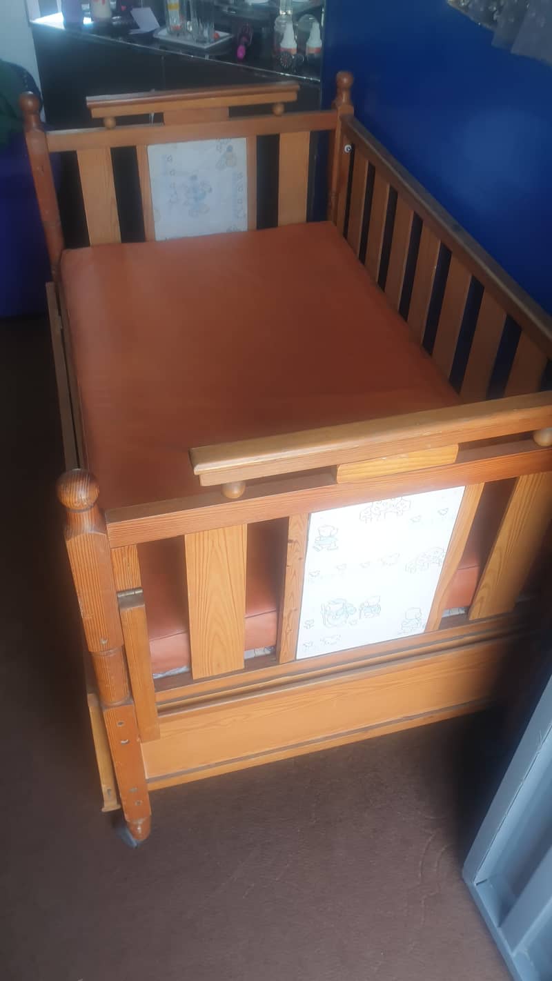 kids Bed (mutifunctional choobi - چوبی) - Wood Crib - Cradle 1
