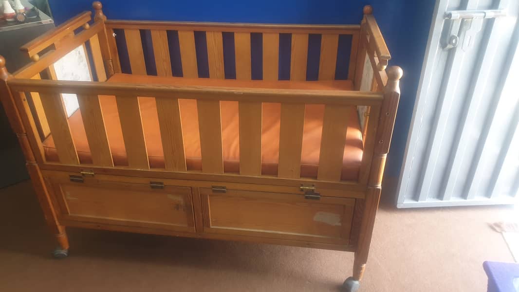 kids Bed (mutifunctional choobi - چوبی) - Wood Crib - Cradle 2