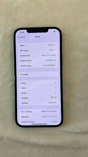 IPhone 12 Pro max 512 GB Battery health 100% 6