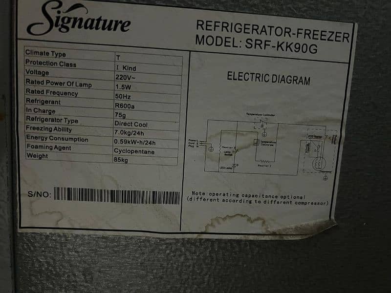 Signature Fridge 4 Door ( SRF-Kk90g ) Fridge For Sale 8