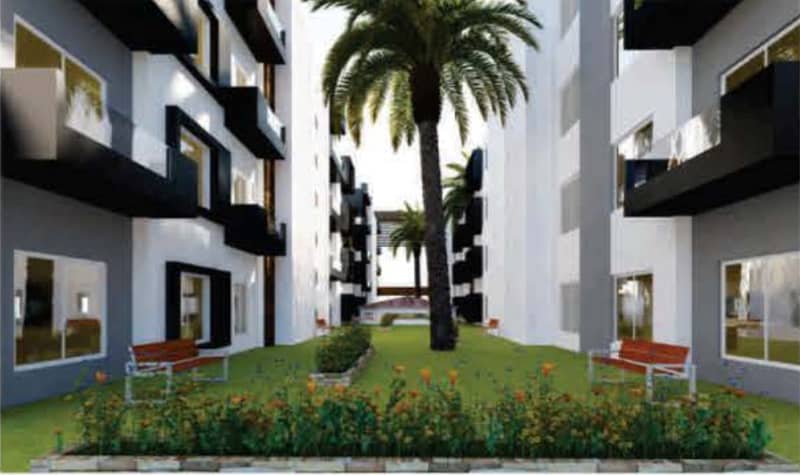 Swiss Gardan one bed 500 sft apartment for sale on easy instalment 4