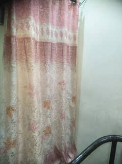 pink 3 silk curtains for sell