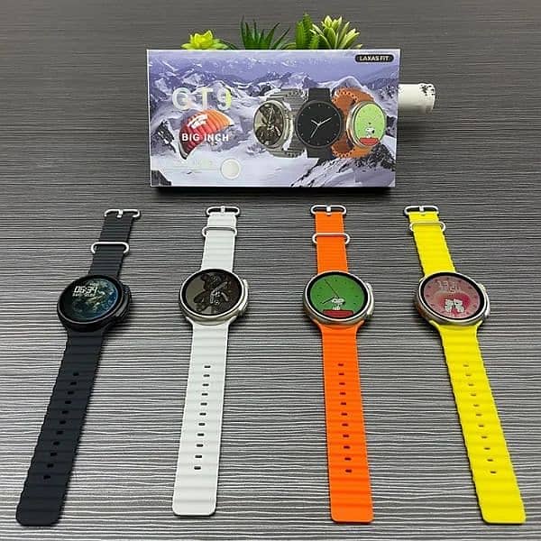 Ultra V2 New Fashion 2.2 Large Screen With 4 Straps Smart Watch Orange 8